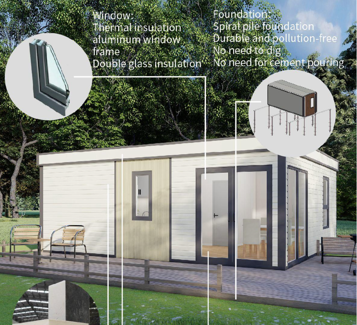 1.  Type A Premium Two bedroom Granny flat Portable prefabricate Tiny Home , One or Two Bedroom house