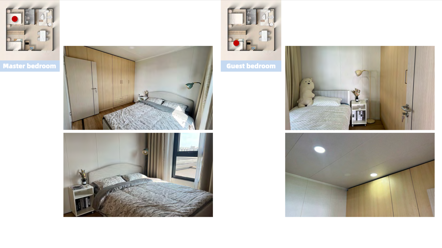 1.  Type A Premium Two bedroom Granny flat Portable prefabricate Tiny Home , One or Two Bedroom house